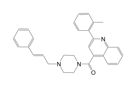 2-(2-methylphenyl)-4-({4-[(2E)-3-phenyl-2-propenyl]-1-piperazinyl}carbonyl)quinoline
