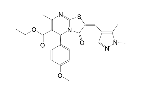 5H-thiazolo[3,2-a]pyrimidine-6-carboxylic acid, 2-[(1,5-dimethyl-1H-pyrazol-4-yl)methylene]-2,3-dihydro-5-(4-methoxyphenyl)-7-methyl-3-oxo-, ethyl