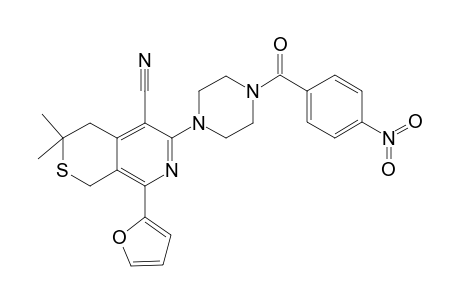8-(2-furanyl)-3,3-dimethyl-6-[4-[(4-nitrophenyl)-oxomethyl]-1-piperazinyl]-1,4-dihydrothiopyrano[3,4-c]pyridine-5-carbonitrile