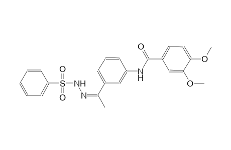 3,4-dimethoxy-N-{3-[(1Z)-N-(phenylsulfonyl)ethanehydrazonoyl]phenyl}benzamide