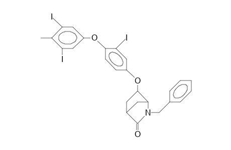 2-Benzyl-3-oxo-6-exo-[3-jodo-4-(3,5-dijodo-4-methylphenoxy)-phenoxy]-2-azabicyclo-[2.2.1]-heptane