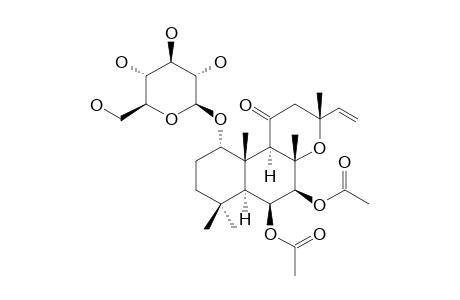 FORSKODITERPENOSIDE-D;(6-BETA,7-BETA)-DIACETOXY-8,13-EPOXY-LABD-14-EN-11-ONE-(1-ALPHA)-O-BETA-D-GLUCOPYRANOSIDE