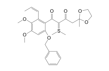 Dimethylsulfonium 1-[3,4-Dimethoxy-6-(phenylmethoxy)-2-(1-propenyl)benzoyl]-3-(2-methyl-1,3-dioxolan-2-yl)-2-oxopropylidene
