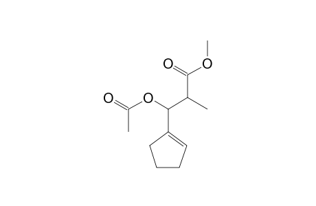 3-Acetoxy-3-(cyclopenten-1-yl)-2-methyl-propionic acid methyl ester