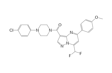 3-{[4-(4-chlorophenyl)-1-piperazinyl]carbonyl}-7-(difluoromethyl)-5-(4-methoxyphenyl)pyrazolo[1,5-a]pyrimidine