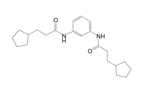 3-cyclopentyl-N-{3-[(3-cyclopentylpropanoyl)amino]phenyl}propanamide