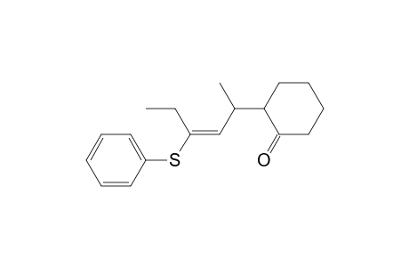 (E)-2-(1-Methyl-3-phenylthiopent-2-enyl)cyclohexanone