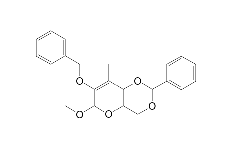 Methyl 2-O-benzyl-4,6-O-benzylidene-3-deoxy-3-C-methyl-.alpha.-D-(erythro)-hex-2-enopyranoside
