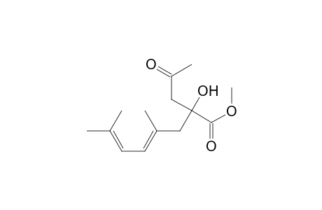 1-Acetyl-2-hydroxy-4,7-dimethyl-octa-4(E),6-diene-2-carboxylic acid methyl ester