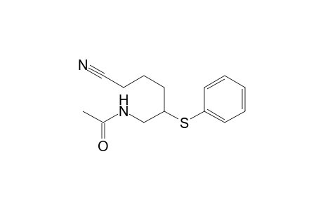 Acetamide, N-[5-cyano-2-(phenylthio)pentyl]-
