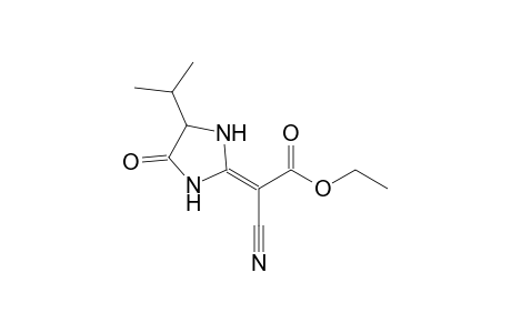 (rac)-[ethyl 2-cyano-2-{4-oxo-5-isopropyl-2-imidazolidinylidene}acetate]