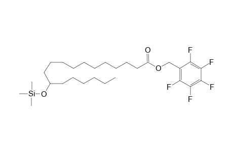 12-hydroxyoctadecanoic acid, PFB-TMS derivative