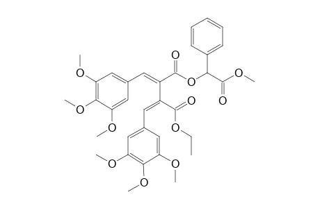 2-[1-(3,4,5-Trimethoxy-phenyl)-meth-(Z)-ylidene]-3-[1-(3,4,5-trimethoxy-phenyl)-meth-(E)-ylidene]-succinic acid 1-ethyl ester 4-(methoxycarbonyl-phenyl-methyl) ester