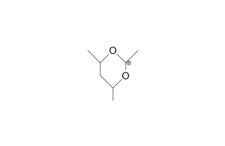 2-cis-4,6-Trimethyl-1,3-dioxan-2-ylium cation