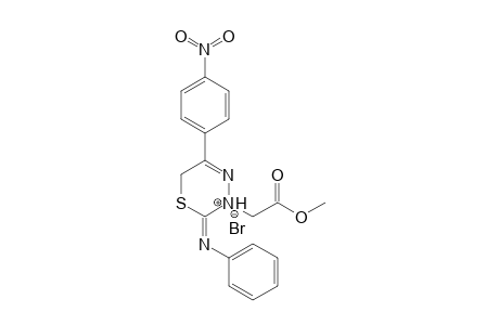 3-Methoxycarbonylmethyl-5-(4-nitrophenyl)-2-phenylimino-3,6-dihydro-2H-1,3,4-thiadiazinium bromide