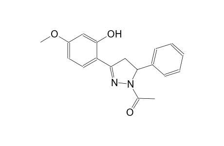 2-(1-acetyl-5-phenyl-4,5-dihydro-1H-pyrazol-3-yl)-5-methoxyphenol