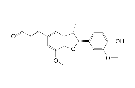 3-[(2S,3S)-2-(4-hydroxy-3-methoxy-phenyl)-7-methoxy-3-methyl-2,3-dihydrobenzofuran-5-yl]prop-2-enal