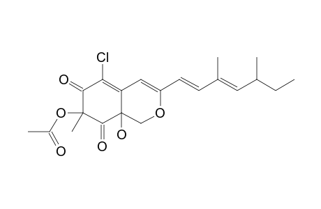 ISOCHROMOPHILONE-VII;5-CHLORO-3-(3',5'-DIMETHYL-1',3'-HEPTDIENYL)-1,7,8A-TRIHYDRO-7,8A-DIHYDROXY-7-METHYL-7-ACETYL-6H-2-BENZOPYRAN-6,8(7H)-DIONE