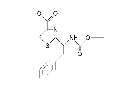 2-(<S>-1-tert-Butyloxycarbonylamino-2-phenyl-ethyl)-4-methoxycarbonyl-thiazole