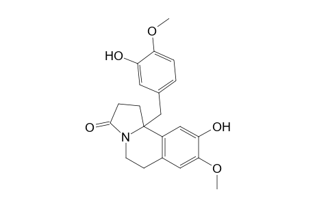8-Methoxy-10b-[(4-methoxy-3-oxidanyl-phenyl)methyl]-9-oxidanyl-1,2,5,6-tetrahydropyrrolo[2,1-a]isoquinolin-3-one