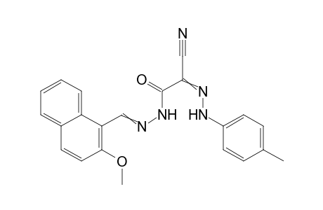 2-(2-methoxynaphthalen-1-yl)methylene)hydrazinyl)-2-oxo-N-(p-tolyl)acetohydrazonoyl cyanide