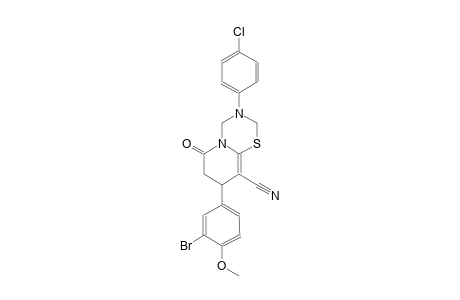 2H,6H-pyrido[2,1-b][1,3,5]thiadiazine-9-carbonitrile, 8-(3-bromo-4-methoxyphenyl)-3-(4-chlorophenyl)-3,4,7,8-tetrahydro-6-oxo-