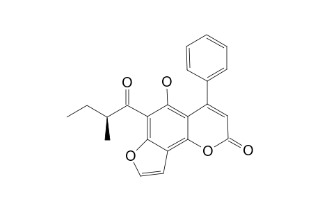 DISPARFURAN-B;5-HYDROXY-6-(2-METHYL-1-OXOBUTYL)-4-PHENYL-2H-FURO-[2',3':5,6]-BENZO-[1,2-B]-PYRAN-2-ONE