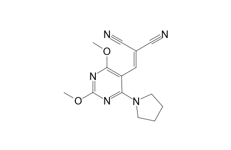 2-[(2,4-dimethoxy-6-pyrrolidin-1-yl-pyrimidin-5-yl)methylene]propanedinitrile