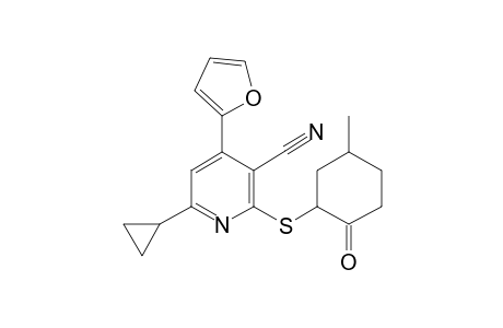 6-Cyclopropyl-4-(2-furyl)-2-[(5-methyl-2-oxocyclohexyl)sulfanyl]nicotinonitrile