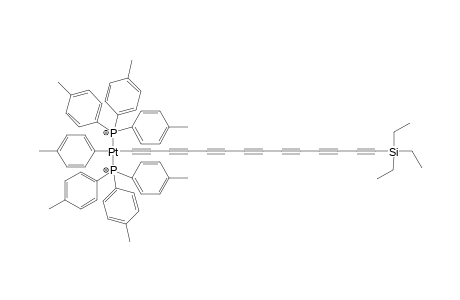 trans-[Pt(p-tol){P(p-tol)3}2{hepta(ethynyl)triethylsilane}] [PtC14Si]