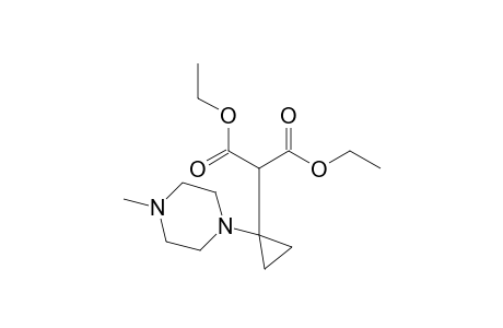 2-[1-(4-methyl-1-piperazinyl)cyclopropyl]propanedioic acid diethyl ester