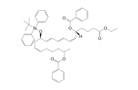 Ethyl 5,19-dibenzoyloxy-12-[(t-butyl)diphenylsilyloxy]-icosa-6(Z) ,8, 10, 14-tetraenoate