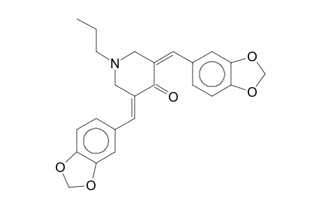 (3E,5E)-3,5-Bis(1,3-benzodioxol-5-ylmethylene)-1-propyl-4-piperidinone