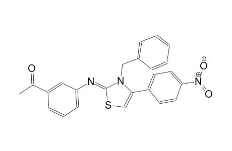 1-{3-[((2Z)-3-benzyl-4-(4-nitrophenyl)-1,3-thiazol-2(3H)-ylidene)amino]phenyl}ethanone