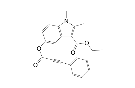 1H-indole-3-carboxylic acid, 1,2-dimethyl-5-[(1-oxo-3-phenyl-2-propynyl)oxy]-, ethyl ester