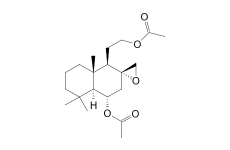 (+)-(1R,2R,4S,4aS,8aS)-2-(4-Acetoxy-3,4,4a,5,6,7,8,8a-octahydro-5,5,8a-trimethylspiro[naphthalene-2(1H)-2'-oxiran]-1.beta.-ylethyl acetate