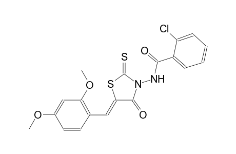 2-chloro-N-[(5Z)-5-(2,4-dimethoxybenzylidene)-4-oxo-2-thioxo-1,3-thiazolidin-3-yl]benzamide