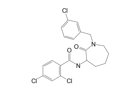 2,4-Dichloro-N-[1-(3-chlorobenzyl)-2-oxoazepan-3-yl]benzamide