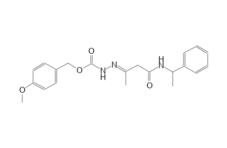 4-methoxybenzyl (2E)-2-{1-methyl-3-oxo-3-[(1-phenylethyl)amino]propylidene}hydrazinecarboxylate