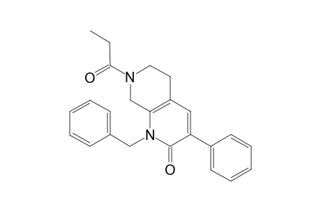 1-Benzyl-7-(1-oxopropyl)-3-phenyl-5,6,7,8-tetrahydro-1,7-naphthrridin-2(1H)-one