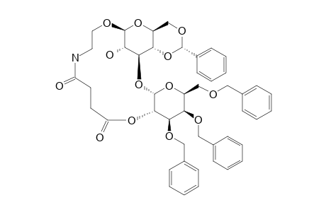 2-AMINOETHYL-3,4,5-TRI-O-BENZYL-2-O-(3-CARBOXYPROPIONYL)-ALPHA-D-GALACTOPYRANOSYL-(1->3)-4,6-O-BENZYLIDENE-BETA-D-GLUCOPYRANOSIDE-NU-LACTAM