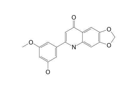 2-(3-HYDROXY-5-METHOXYPHENYL)-6,7-METHYLENE-DIOXY-QUINOLIN-1H-4-ONE