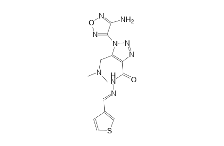 1-(4-amino-1,2,5-oxadiazol-3-yl)-5-[(dimethylamino)methyl]-N'-[(E)-3-thienylmethylidene]-1H-1,2,3-triazole-4-carbohydrazide