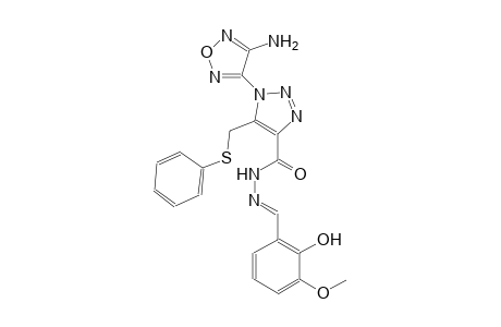 1-(4-amino-1,2,5-oxadiazol-3-yl)-N'-[(E)-(2-hydroxy-3-methoxyphenyl)methylidene]-5-[(phenylsulfanyl)methyl]-1H-1,2,3-triazole-4-carbohydrazide