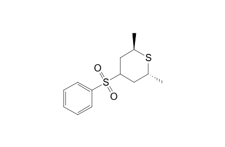 (2R,6R)-2,6-Dimethyl-4-(phenylsulfonyl)tetrahydro-2H-thiopyran