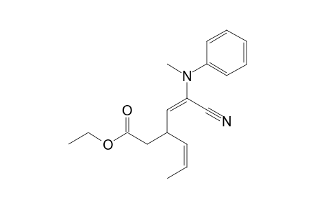 (Z)-Ethyl 3-(2-cyano-2-(N-methylanilino)vinyl)hex-4-enoate