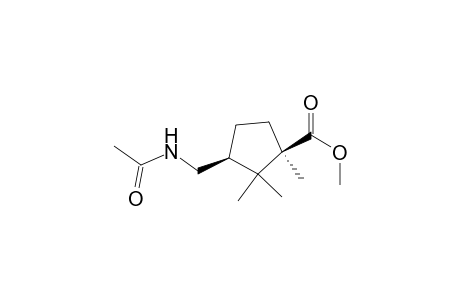 Methyl (1R,cis)-3-acetylaminomethyl-1,2,2-trimethylcyclopentanecarboxylate