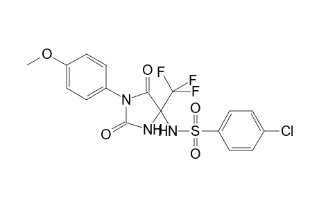 4-Chloranyl-N-[1-(4-methoxyphenyl)-2,5-bis(oxidanylidene)-4-(trifluoromethyl)imidazolidin-4-yl]benzenesulfonamide