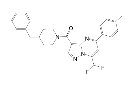 3-[(4-benzyl-1-piperidinyl)carbonyl]-7-(difluoromethyl)-5-(4-methylphenyl)pyrazolo[1,5-a]pyrimidine