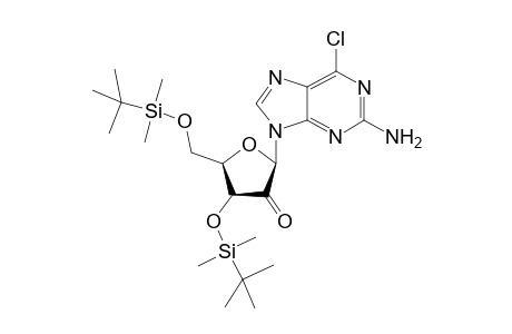 2-Amino-6-chloro-9-(3,5-bis-O-tert-butyldimethylsilyl-.beta.,D-erythro-pentofuran-2-ulosyl)purine
